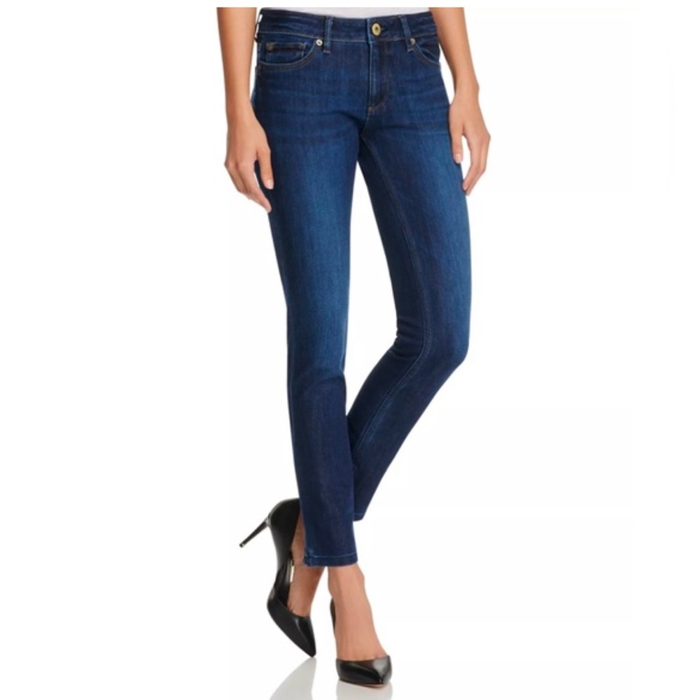 DL1961 Angel Mid-Rise Skinny Ankle Jeans in Mariner Size 29
